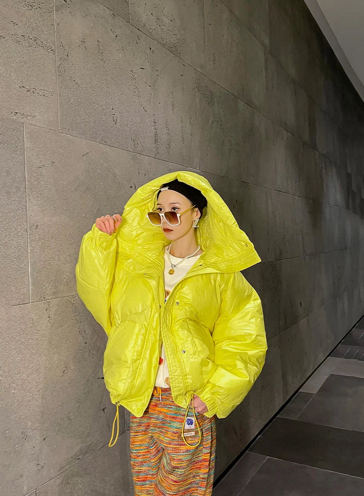 Street Jacket Short Candy Color All-Match Bread Coat
