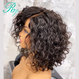 Closure Lace Wig Pixie Short Curly Bob