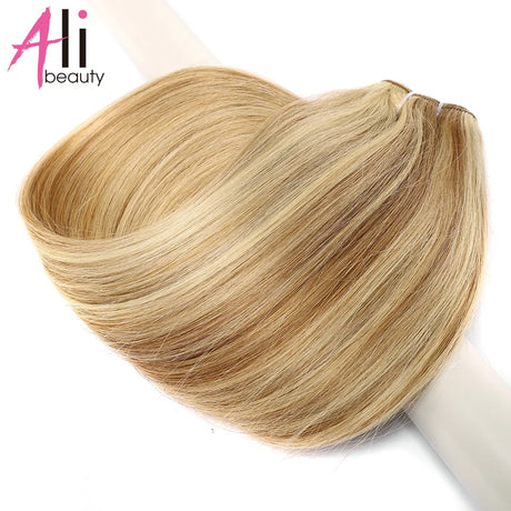 Straight Blonde Human Hair Weave Brazilian Remy Human