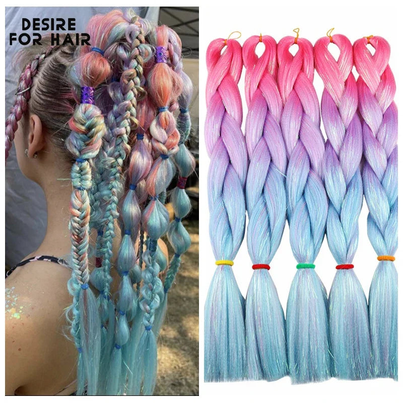 Desire For Hair Packs Synthetic Braiding Hair Christmas