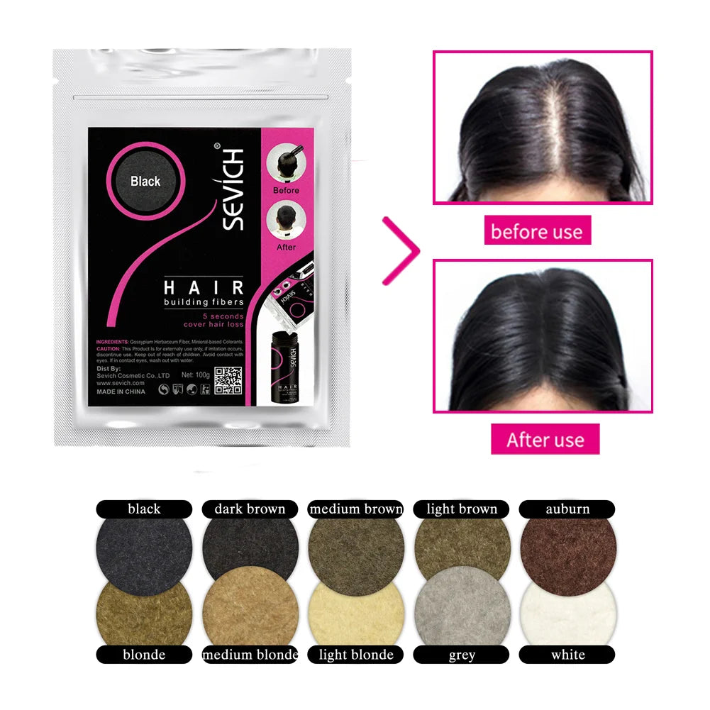 Sevich G Hair Fibers Refill Bag Colors Keratin