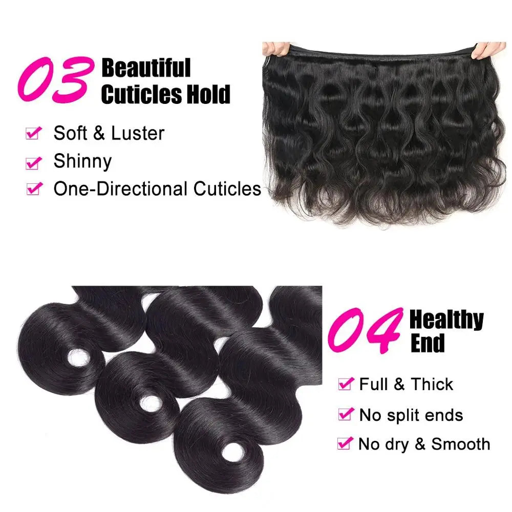 Body Wave Bundles Remy Hair Bundles Weave Peruvian