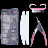 Pcs/Box False Nails Tips Manicure Kit Nail File