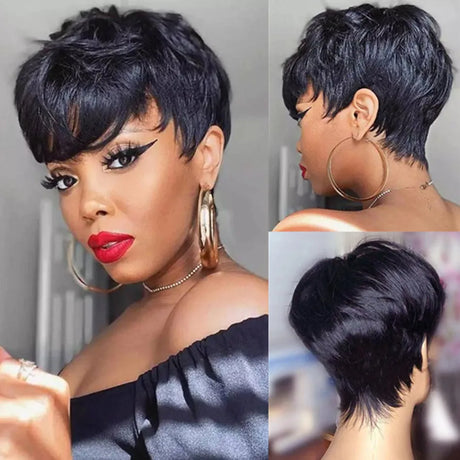 Glueless Pixie Cut Brazilian Remy Wig