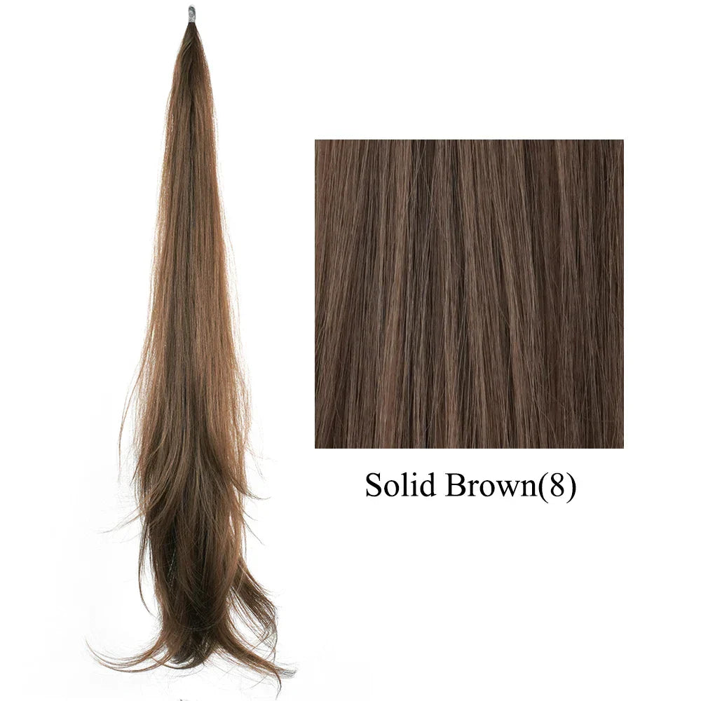 Soowee Long Synthetic Hair Extension Blonde Wrap Pony