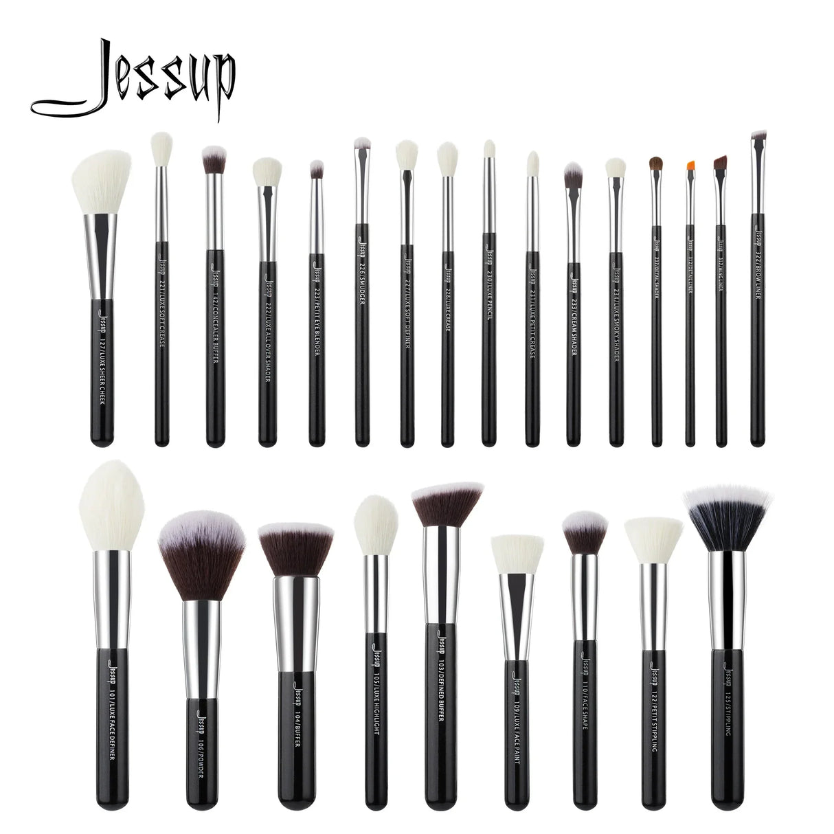 Jessup Makeup Brushes Synthetic-Natural Hair Foundation Powder