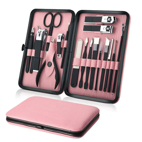 Professional Manicure Set Kit Pedicure Scissor Tweezer Eyebrow