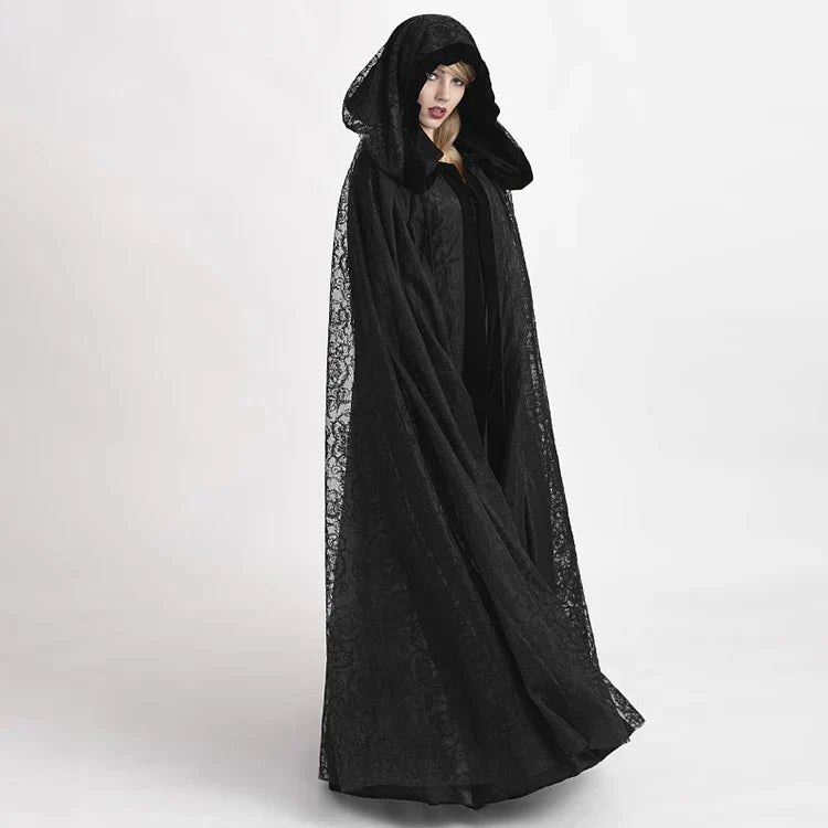 Court Vintage Lace Hooded Coat Hallowee Dress Punk