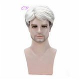 Synthetic Man Wigs Black Short Curly For Men