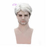 Synthetic Man Wigs Black Short Curly For Men