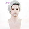 Synthetic Man Wigs Black Short Curly For Men