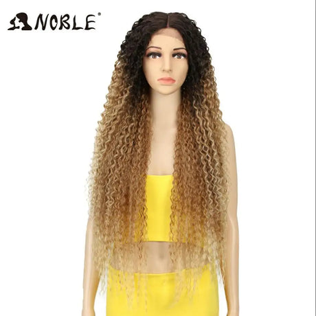 Noble Synthetic Lace Front Wig Long Curly Wig