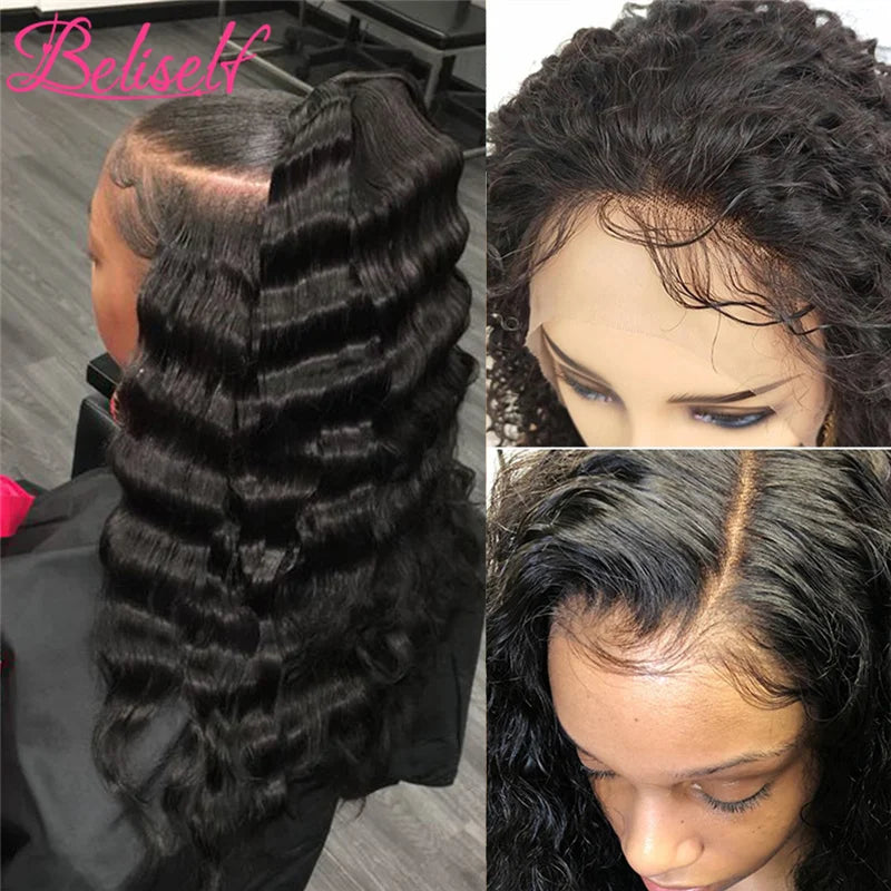 Loose Deep Wave Lace Frontal Wig Brazilian Remy