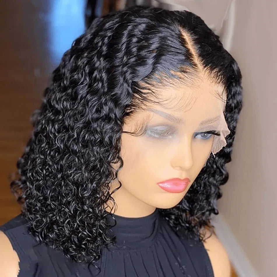 Brazilian Short Curly Bob Lace Front Human Hair