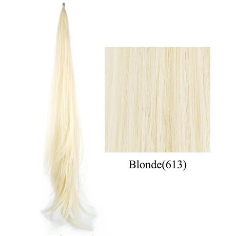 Soowee Long Synthetic Hair Extension Blonde Wrap Pony