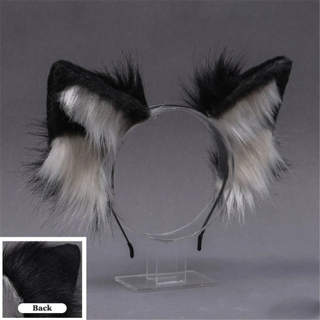 Plush Dog Cat Ears Cosplay Lolita Headband Dog