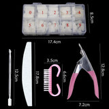 Pcs/Box False Nails Tips Manicure Kit Nail File