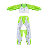 Girls Hip Hop Dancing Clothing Kid Sequins Stitching