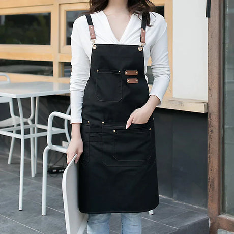 New Fashion Canvas Kitchen Aprons For Woman Men