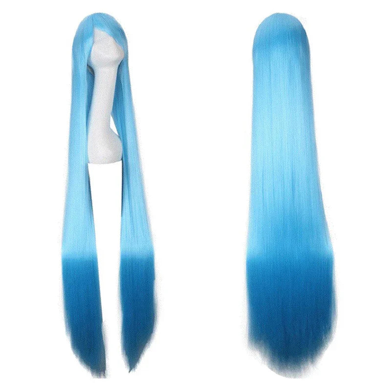 Wig Anime Cosplay Lolita Long Hair Lavender Blue