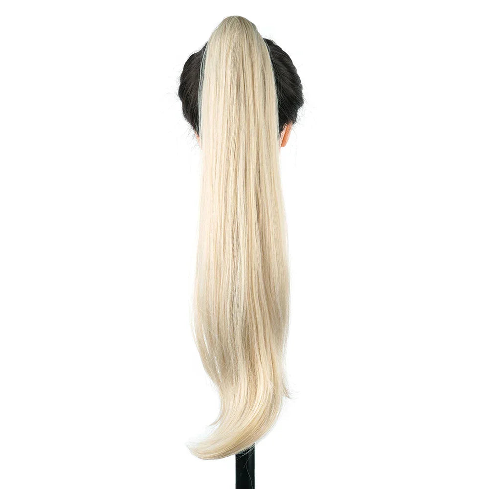 Soowee Long Synthetic Hair Extension Blonde Wrap Pony