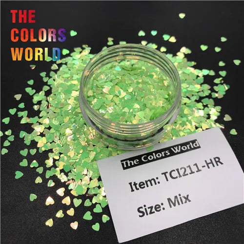 Heart-Shaped Nail Glitter Mix