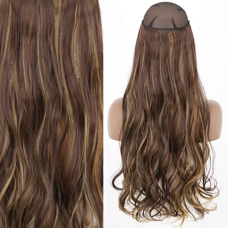 Merisihair Synthetic No Clip Invisible Wire Hair Extensions