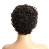 Human Hair Short Jerry Curly Wig Afro