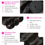 Beaufox Body Wave Bundles With Closure Brazilian Hair