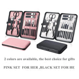Professional Manicure Set Kit Pedicure Scissor Tweezer Eyebrow