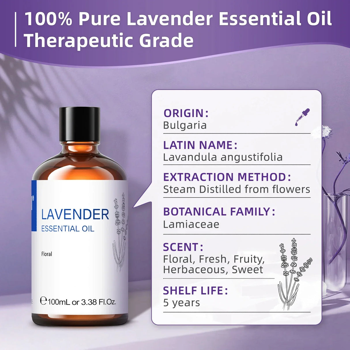 Hiqili Lavender Essential Oils For Diffuser Humidifier