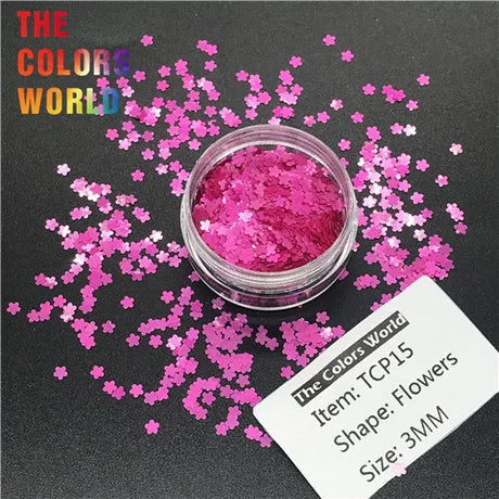 Flower Shape Solvent Resistant Color Mm Glitter