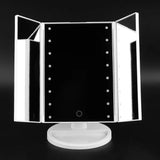 Portable Three Folding Table Led Lamp Luminous Makeup