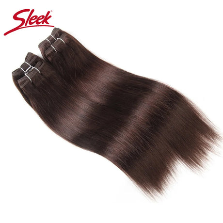 Sleek Brazilian Straight Hair Brown Color And Red