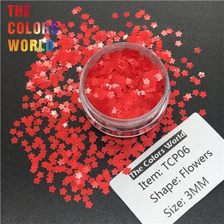 Flower Shape Solvent Resistant Color Mm Glitter