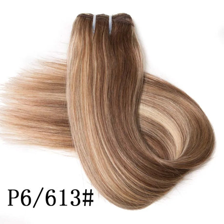 Straight Blonde Human Hair Weave Brazilian Remy Human