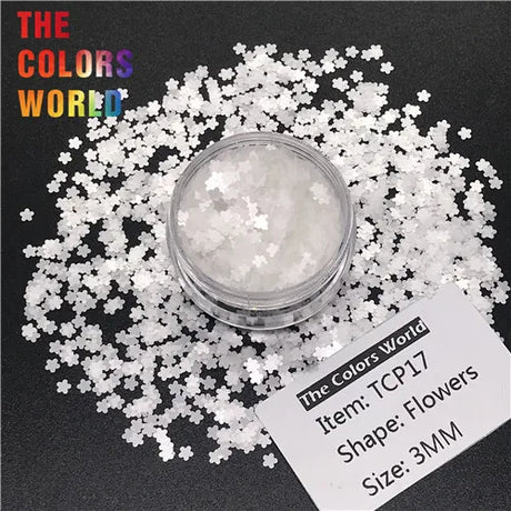 Flower Shape Solvent Resistant Color Mm Glitter