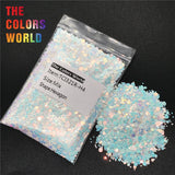 Hexagon Shape Mix Nails Glitter Nail Art