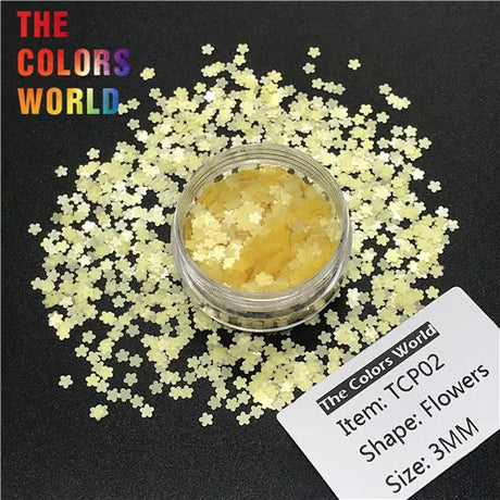 Flower Shape Solvent Resistant Color Mm Glitter