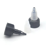 Plastic Empty Ink Vial Twist Top Black Cap