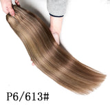 Straight Blonde Human Hair Weave Brazilian Remy Human