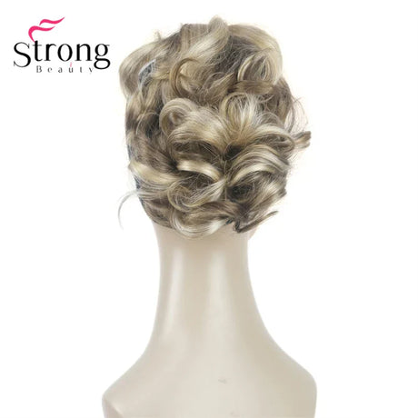 Strongbeauty Silver Short Natural Wave Ponytail Hair Extension