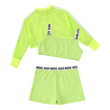 Kid Girl Cool Hip Hop Dance Outfits 3Pcs