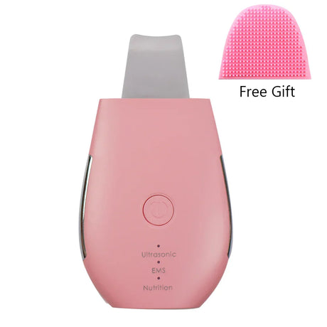 Rechargeable Ultrasonic Face Skin Scrubber Facial Cleaner Peeling