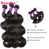 Beaufox Body Wave Bundles With Closure Brazilian Hair