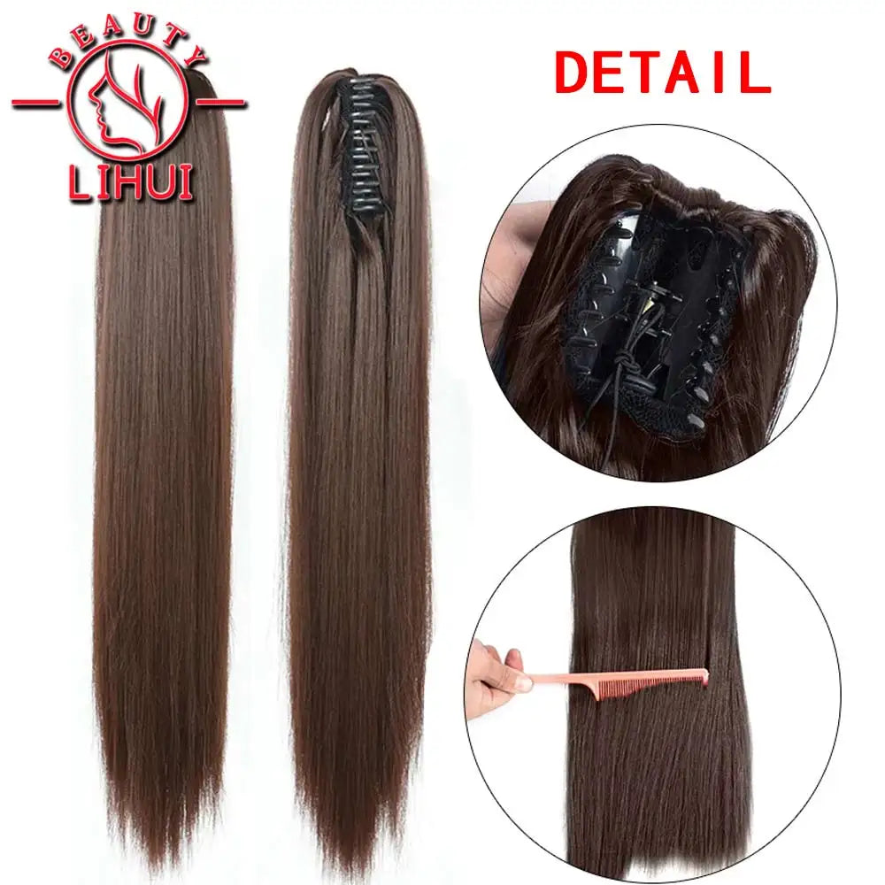 Claw Clip On Ponytail Hair Extension Synthetic Ponytail