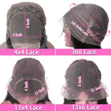 Transparent  Lace Front Human Hair Wigs