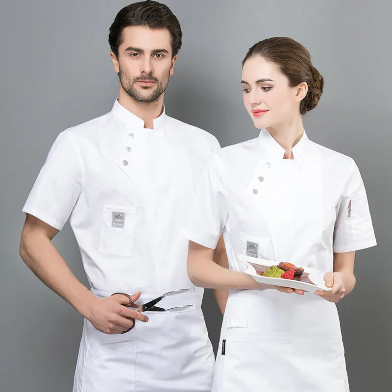 Long Sleeve Chef Clothes Uniform Restaurant Kitchen Cooking