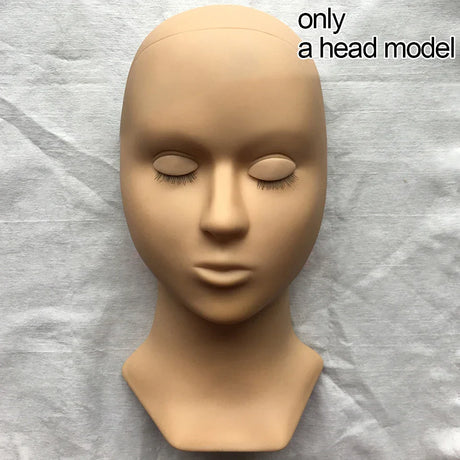 Mannequin Head For Eyelashes Handmade Practice Silicone Lash