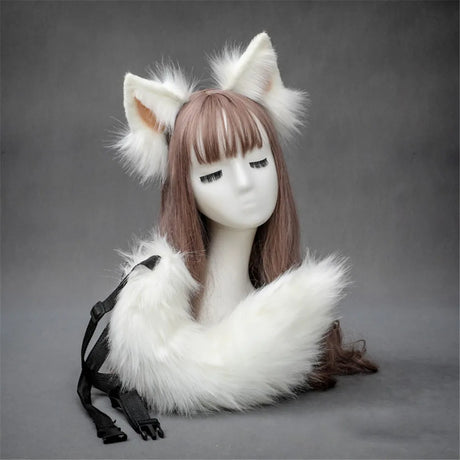 Plush Dog Cat Ears Cosplay Lolita Headband Dog